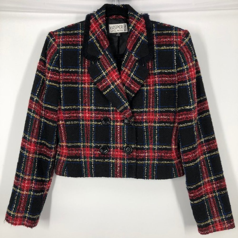 Rare KASPER Plaid Jacket 4P